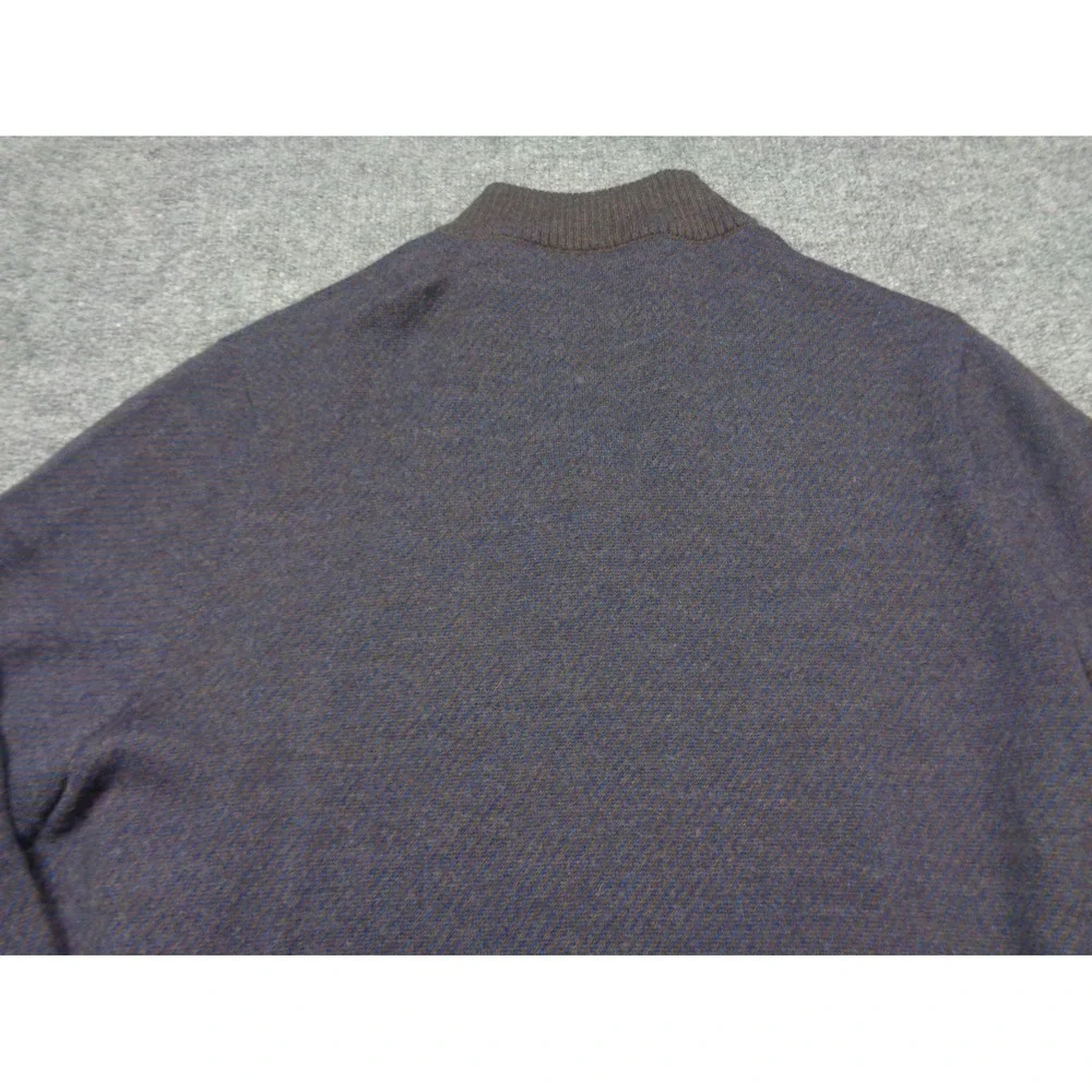 Carroll Custom Alpaca Sweater XL‎ Blue 1/4 Zip Beverly Hills Carroll & Co Peru